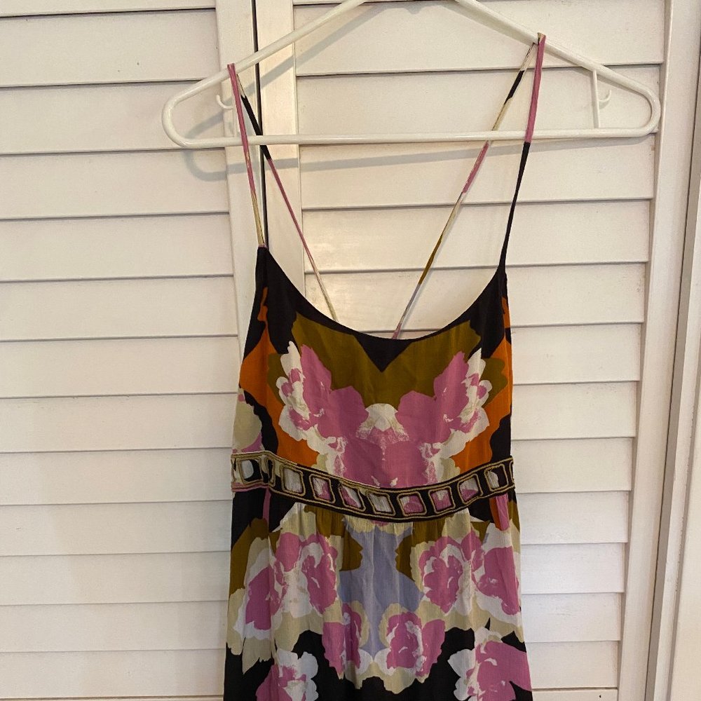 Black and Pink / Free People Strappy Short Cocktail Dress